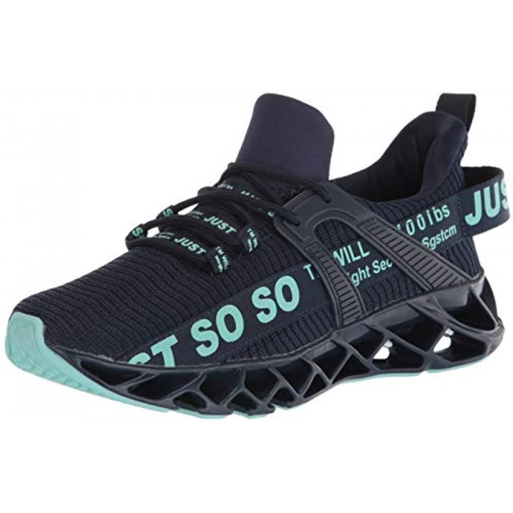 Men's Athletic Walking Running Tennis Shoes Fashion Sneakers Dark Blue